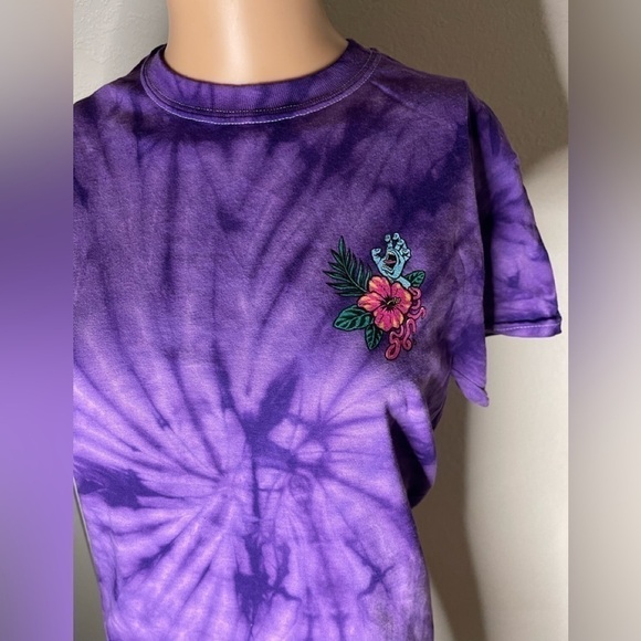 santa Cruz Vacation Dot Purple Spider Tie Dye T-Shirt size small NWT - Picture 5 of 5